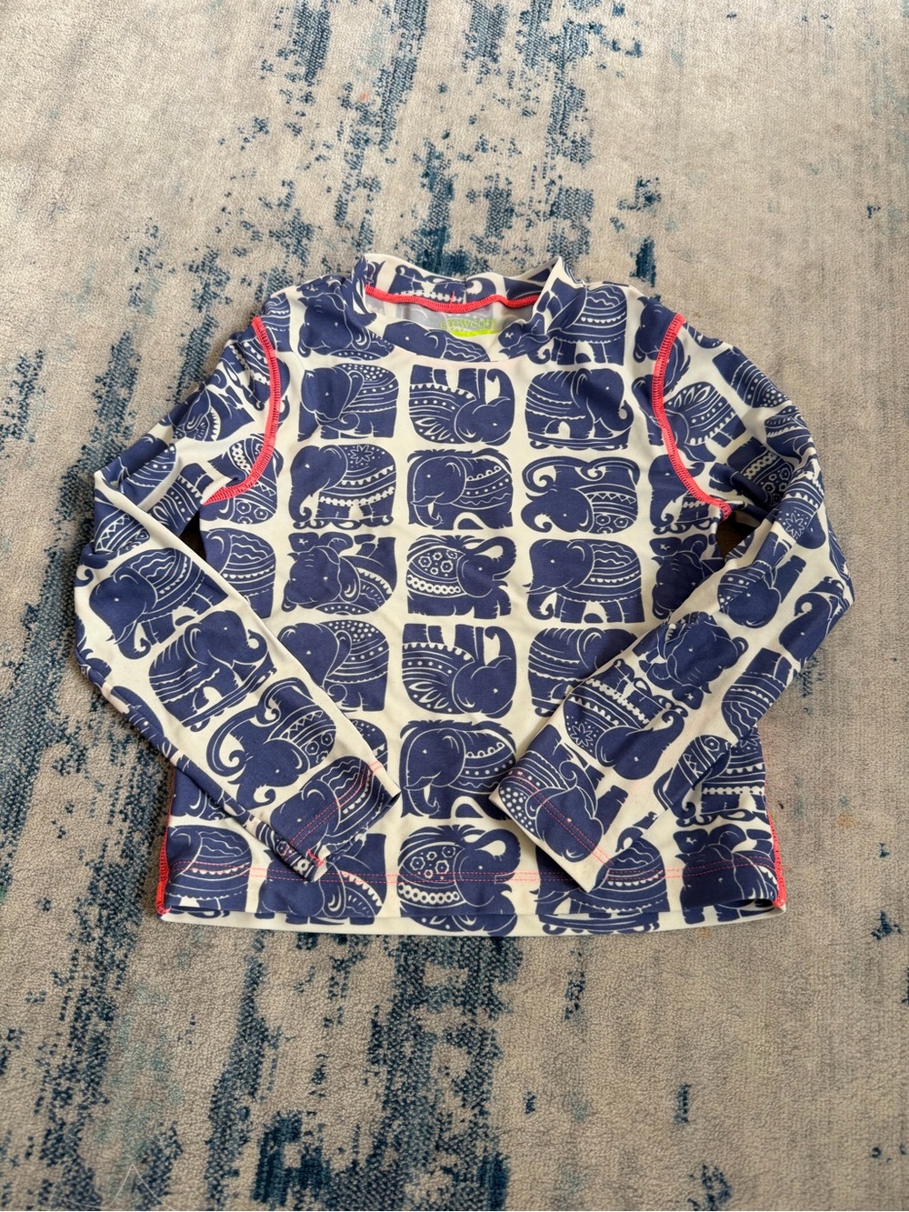 Crewcuts Elephant Print Rashguard Size 4-5